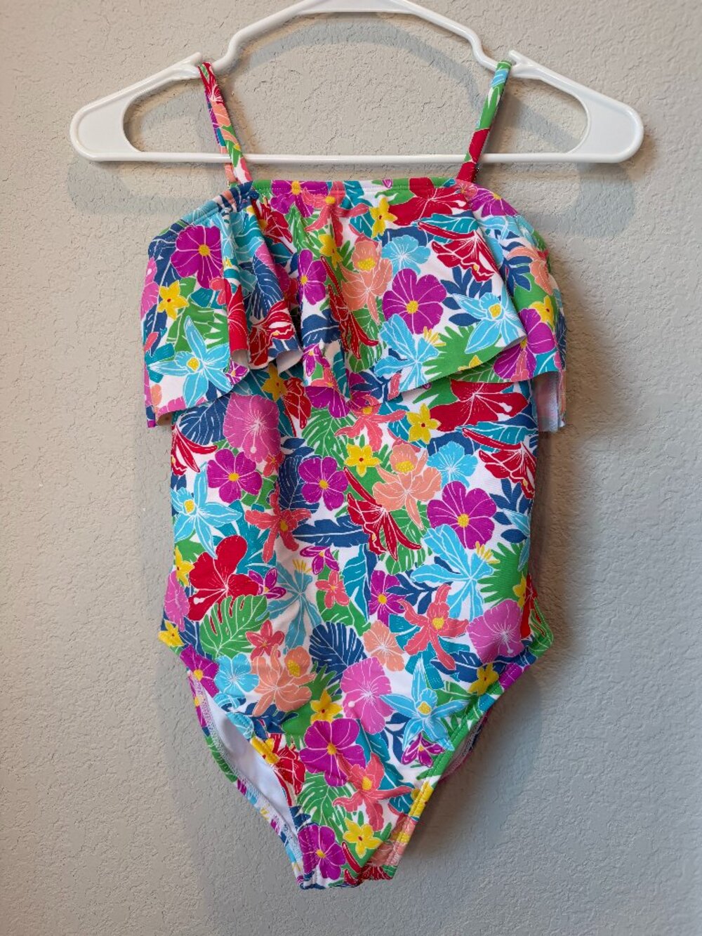 NWT Girl's Raisins Vibrant Floral One Piece Bathing Suit Size 14
